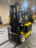 2021 YALE ERC050VGN 5000 LB 36 VOLT ELECTRIC FORKLIFT 94/219" THREE STAGE MAST SIDE SHIFTER 662 HOURS NON-MARKING TIRES STOCK # BF979149-BUF