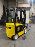2021 YALE ERC050VGN 5000 LB 36 VOLT ELECTRIC FORKLIFT 94/219" THREE STAGE MAST SIDE SHIFTER 662 HOURS NON-MARKING TIRES STOCK # BF979149-BUF
