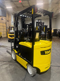 2021 YALE ERC050VGN 5000 LB 36 VOLT ELECTRIC FORKLIFT 94/219" THREE STAGE MAST SIDE SHIFTER 662 HOURS NON-MARKING TIRES STOCK # BF979149-BUF