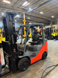 2022 TOYOTA 8FGCU30 LP GAS FORKLIFT 986 HOURS TREADED CUSHION TIRES 94/199 3 STAGE MAST SIDE SHIFTER STOCK # BF9125789-BUF