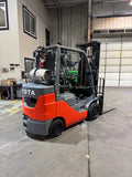 2022 TOYOTA 8FGCU30 LP GAS FORKLIFT 986 HOURS TREADED CUSHION TIRES 94/199 3 STAGE MAST SIDE SHIFTER STOCK # BF9125789-BUF