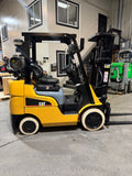 2021 CATERPILLAR/MITSUBISHI FGC25N 5000 LB LP GAS FORKLIFT CUSHION 83/187" 3 STAGE MAST SIDE SHIFTER 855 HOURS NON MARKING TIRES STOCK # BF9117849-BUF