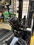 2021 CATERPILLAR/MITSUBISHI FGC25N 5000 LB LP GAS FORKLIFT CUSHION 83/187" 3 STAGE MAST SIDE SHIFTER 855 HOURS NON MARKING TIRES STOCK # BF9117849-BUF