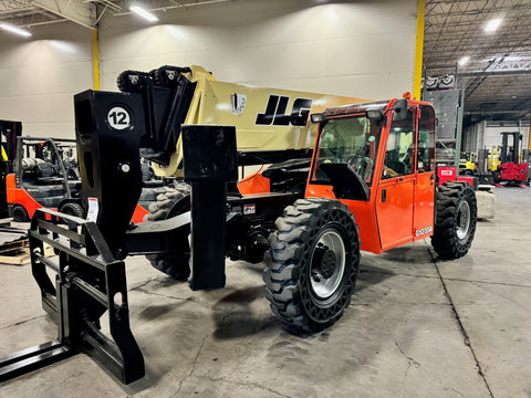 2014 JLG G12-55A 12000 LB DIESEL TELESCOPIC FORKLIFT TELEHANDLER PNEUMATIC 4WD ENCLOSED CAB 1923 HOURS STOCK # BF9727439-BUF
