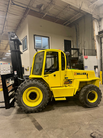 2017 SELLICK S100JTI-2 2WD 10000 LB DIESEL ROUGH TERRAIN 2WD FORKLIFT 124/168" 2 STAGE CLEAR VIEW SIDE SHIFTING MAST ENCLOSED CAB 1,323 HOURS STOCK # BF9425449-BUF