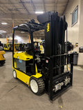 2019 YALE ERC080 8000 LB CAPACITY 36 VOLT ELECTRIC FORKLIFT 100/273" QUAD MAST SIDE SHIFTING FORK POSITIONER 1597 HOURS STOCK # BF9139219-BUF - United Lift LLC
