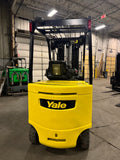 2019 YALE ERC080 8000 LB CAPACITY 36 VOLT ELECTRIC FORKLIFT 100/273" QUAD MAST SIDE SHIFTING FORK POSITIONER 1597 HOURS STOCK # BF9139219-BUF - United Lift LLC