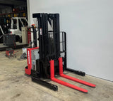 2019 RAYMOND RSS40 4000 LB ELECTRIC FORKLIFT WALKIE STACKER CUSHION 72/150" 3 STAGE MAST SIDE SHIFTER 634 HOURS STOCK # BF9118919-ARB