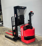 2019 RAYMOND RSS40 4000 LB ELECTRIC FORKLIFT WALKIE STACKER CUSHION 72/150" 3 STAGE MAST SIDE SHIFTER 634 HOURS STOCK # BF9118919-ARB
