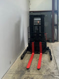 2019 RAYMOND RSS40 4000 LB ELECTRIC FORKLIFT WALKIE STACKER CUSHION 72/150" 3 STAGE MAST SIDE SHIFTER 634 HOURS STOCK # BF9118919-ARB