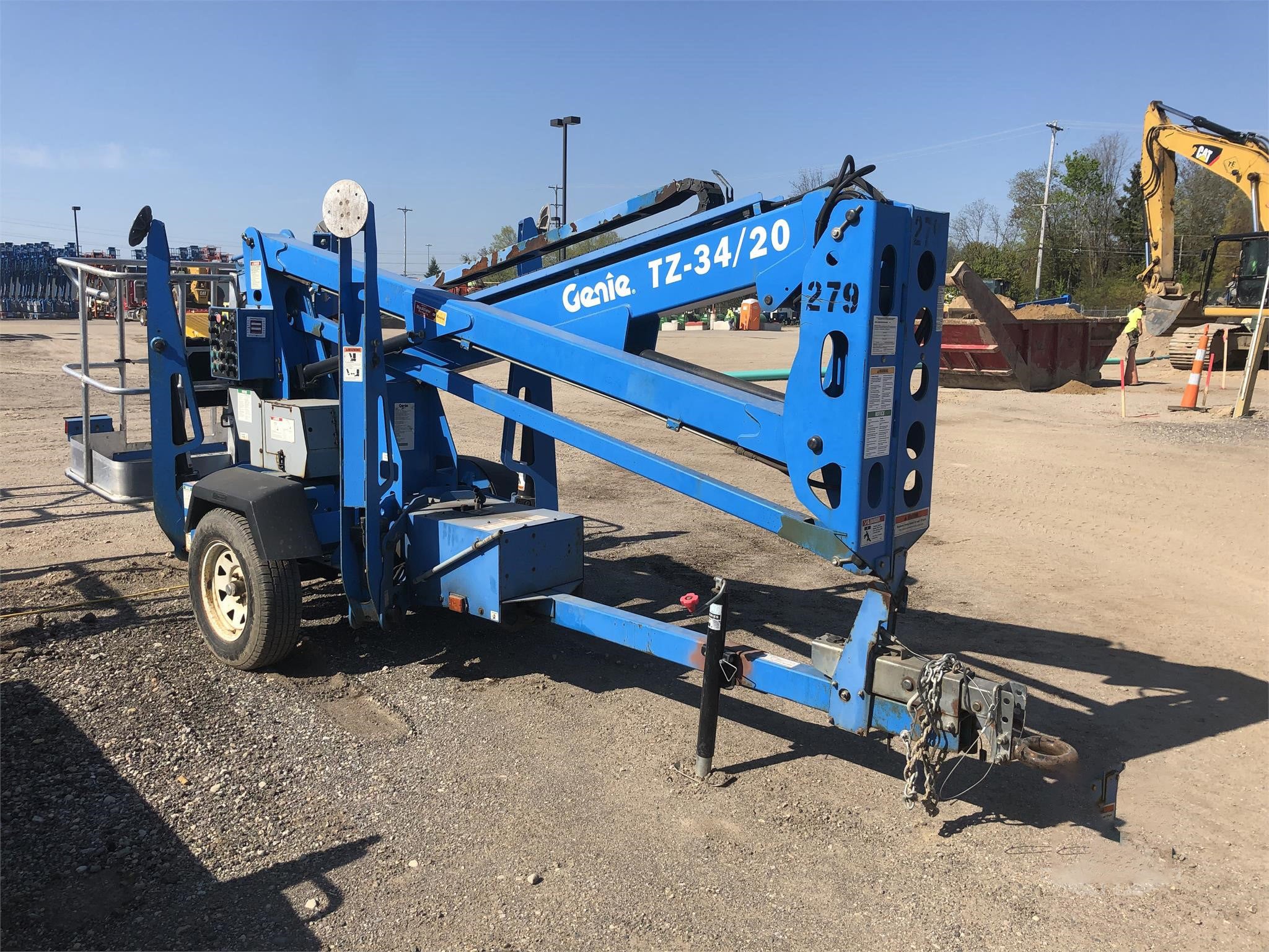 2009 GENIE TZ34/20 TOWABLE BOOM LIFT AERIAL LIFT 35' REACH 120
