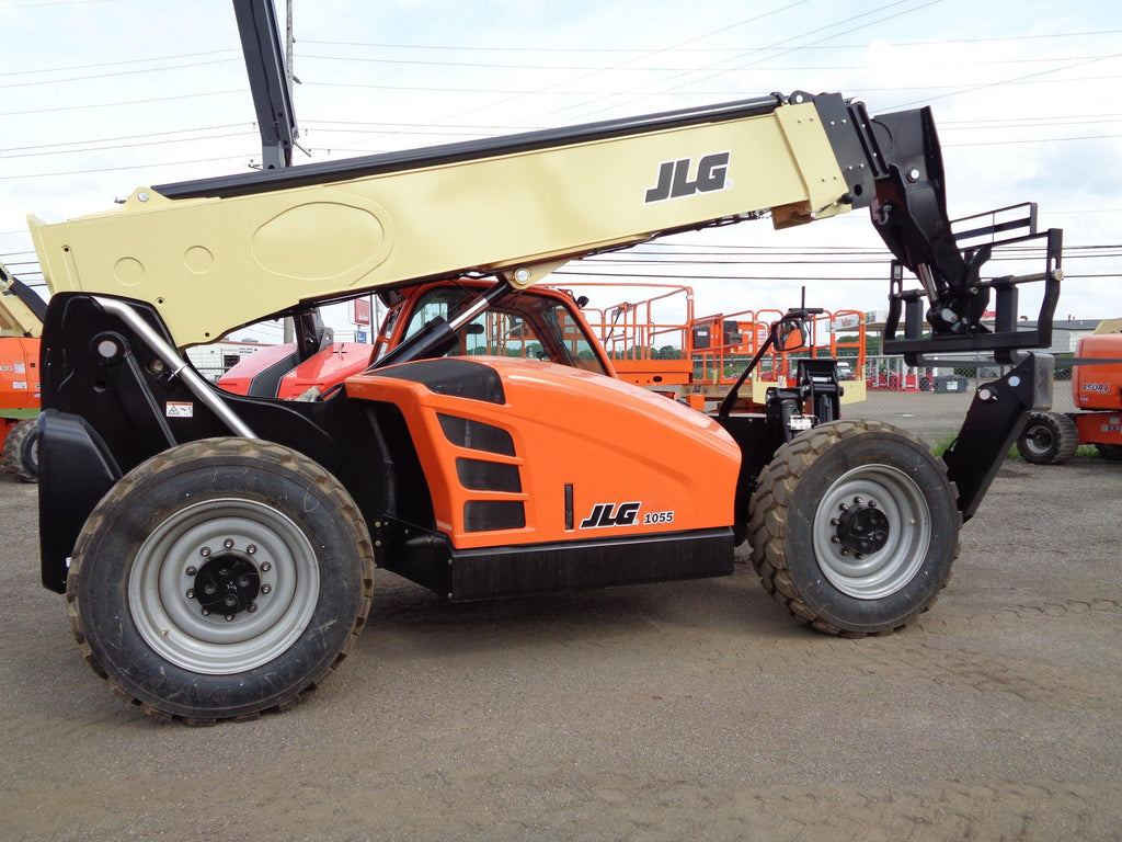 2019 JLG 1055 10000 LB DIESEL TELESCOPIC FORKLIFT 4WD ENCLOSED CAB BRA ...
