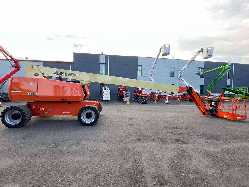 2015 JLG 860SJ STRAIGHT BOOM LIFT AERIAL LIFT WITH JIB ARM 86