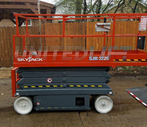 2011 SKYJACK SJIII3226 SCISSOR LIFT 26' REACH ELECTRIC CUSHION TIRES 255 HOURS STOCK # BF963129-WIBIL - United Lift Used & New Forklift Telehandler Scissor Lift Boomlift
