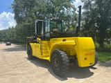 2006 HYSTER H550F 55000 LB CAPACITY DIESEL FORKLIFT PNEUMATIC 124" 2 STAGE MAST SIDE SHIFTING FORK POSITIONER DUAL DRIVE TIRES ENCLOSED CAB 3286 HOURS STOCK # BF92251149-TXB
