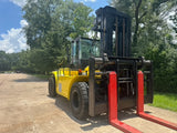 2006 HYSTER H550F 55000 LB CAPACITY DIESEL FORKLIFT PNEUMATIC 124" 2 STAGE MAST SIDE SHIFTING FORK POSITIONER DUAL DRIVE TIRES ENCLOSED CAB 3286 HOURS STOCK # BF92251149-TXB