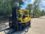 2007 HYSTER H90FT 9000 LB LP GAS FORKLIFT DUAL DRIVE PNEUMATIC 94/195" 3 STAGE MAST SIDE SHIFTER 6008 HOURS STOCK # BF9251139-TXB - United Lift Equipment LLC