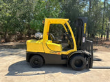2007 HYSTER H90FT 9000 LB LP GAS FORKLIFT DUAL DRIVE PNEUMATIC 94/195" 3 STAGE MAST SIDE SHIFTER 6008 HOURS STOCK # BF9251139-TXB - United Lift Equipment LLC
