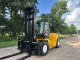 2013 YALE GDP360EC 36000 LB DIESEL FORKLIFT PNEUMATIC 162/183" 2 STAGE MAST SIDE SHIFTING FORK POSITIONER CAB WITH HEAT AND AC 7000 HOURS STOCK # BF9951179-TXB