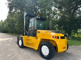 2013 YALE GDP360EC 36000 LB DIESEL FORKLIFT PNEUMATIC 162/183" 2 STAGE MAST SIDE SHIFTING FORK POSITIONER CAB WITH HEAT AND AC 7000 HOURS STOCK # BF9951179-TXB