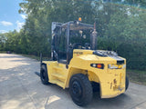 2014 HYSTER H210HD 21000 LB DIESEL FORKLIFT PNEUMATIC 144/147" 2 STAGE MAST DUAL DRIVE TIRES SIDE SHIFTING FORK POSITIONER 8314 HOURS STOCK # BF9651389-TXB - United Lift Equipment LLC