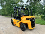 2016 HYUNDAI 70D-9 15500 LB DIESEL FORKLIFT DUAL DRIVE PNEUMATIC 119/157" 2 STAGE MAST SIDE SHIFTER 3445 HOURS STOCK # BF9445139-TXB - United Lift LLC