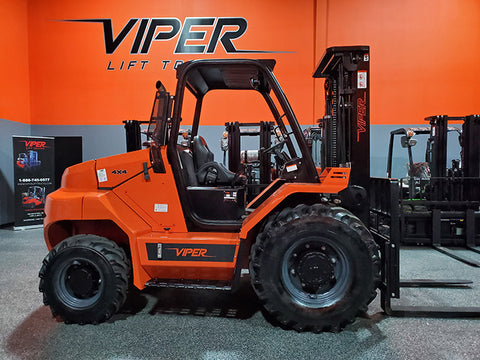 2024 VIPER RT80 8000 LB DIESEL FORKLIFT ROUGH TERRAIN 97/196" 3 STAGE MAST SIDE SHIFTER 4X4 STOCK # BF9499449-ILIL