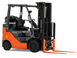 IN STOCK READY TO SHIP 2024 TOYOTA 50-8FGCU25 5000 LB LP GAS FORKLIFT CUSHION 83.5/189 3 STAGE MAST SIDE SHIFTING FORK POSITIONER STOCK # BF9379719-BUF - United Lift LLC