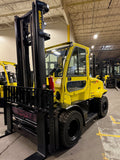 2021 HYSTER H155FT 15500 LB DIESEL FORKLIFT PNEUMATIC 127/173" 2 STAGE CLEAR VIEW MAST SIDE SHIFTING FORK POSITIONER ENCLOSED CAB HEAT & AC 1,155 HOURS STOCK # BF9593139-BUF