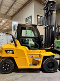 2018 CAT DP70 15500 DIESEL FORKLIFT PNEUMATIC 153/218" 2 STAGE CLEAR VIEW MAST DUAL DRIVE TIRES SIDE SHIFTER 2248 HOURS STOCK # BF9344679-BUF - United Lift LLC