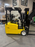 2020 YALE ERP040VTN 4000 LB 82/187" 3 STAGE MAST SIDE SHIFTER ELECTRIC FORKLIFT CUSHION 832 HOURS STOCK # BF986289-BUF - United Lift LLC