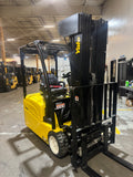 2020 YALE ERP040VTN 4000 LB 89/259" QUAD MAST SIDE SHIFTING FORK POSITIONER 3 WHEEL 36V ELECTRIC FORKLIFT 722 HOURS STOCK # BF9116179-BUF - United Lift LLC