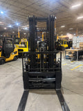 2020 CATERPILLAR/MITSUBISHI FG50CN 11000 LB LP GAS FORKLIFT PNEUMATIC 93/201" 3 STAGE MAST SIDE SHIFTING FORK POSITIONER PLUMBED 4 WAYS TO CARRAIGE 1296 HOURS STOCK # BF9283319-BUF