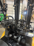 2020 CATERPILLAR/MITSUBISHI FG50CN 11000 LB LP GAS FORKLIFT PNEUMATIC 93/201" 3 STAGE MAST SIDE SHIFTING FORK POSITIONER PLUMBED 4 WAYS TO CARRAIGE 1296 HOURS STOCK # BF9283319-BUF