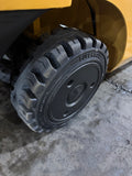 2021 CATERPILLAR/MITSUBISHI FGC20N 4000 LB LP GAS FORKLIFT CUSHION 83/187 3 STAGE MAST SIDE SHIFTING FORK POSITIONER ATTACHMENT LOW HOURS STOCK # BF998929-BUF