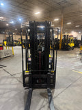 2020 YALE ERP035VT 3500 LB ELECTRIC CUSHION 3 WHEEL SIT DOWN FORKLIFT 82/187" 3 STAGE MAST SIDE SHIFTER 613 HOURS NON-MARKING TIRES STOCK # BF985249-BUF