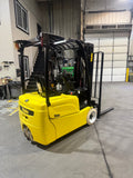 2020 YALE ERP035VT 3500 LB ELECTRIC CUSHION 3 WHEEL SIT DOWN FORKLIFT 82/187" 3 STAGE MAST SIDE SHIFTER 613 HOURS NON-MARKING TIRES STOCK # BF985249-BUF