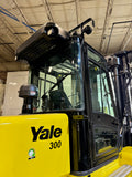 2020 YALE GDP300EC 30000 LB DIESEL FORKLIFT PNEUMATIC 144/147 2 STAGE MAST SIDE SHIFTING FORK POSITIONER 3500 HOURS HEAT & AC STOCK # BF9997589-BUF - United Lift Equipment LLC