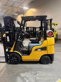 2012 CATERPILLAR/MITSUBISHI FGC25N 5000 LB LP GAS FORKLIFT CUSHION 83/187" 3 STAGE MAST SIDE SHIFTER 1553 HOURS STOCK # BF993549-BUF - United Lift LLC