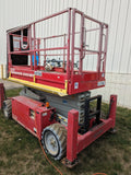 2014 MEC 3259ERT 32' REACH SCISSOR LIFT ELECTRIC ROUGH TERRAIN OUTRIGGERS 265 HOURS STOCK # BF9168549-WIB - United Lift Equipment LLC