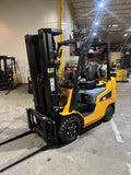 2018 CATERPILLAR/MITSUBISHI FGC25N 5000 LB LP GAS FORKLIFT CUSHION 83/187" 3 STAGE MAST SIDE SHIFTER 878 HOURS STOCK # BF998529-BUF