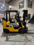 2018 CATERPILLAR/MITSUBISHI FGC25N 5000 LB LP GAS FORKLIFT CUSHION 83/187" 3 STAGE MAST SIDE SHIFTER 878 HOURS STOCK # BF998529-BUF