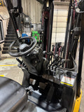 2018 CATERPILLAR/MITSUBISHI FGC25N 5000 LB LP GAS FORKLIFT CUSHION 83/187" 3 STAGE MAST SIDE SHIFTER 878 HOURS STOCK # BF998529-BUF