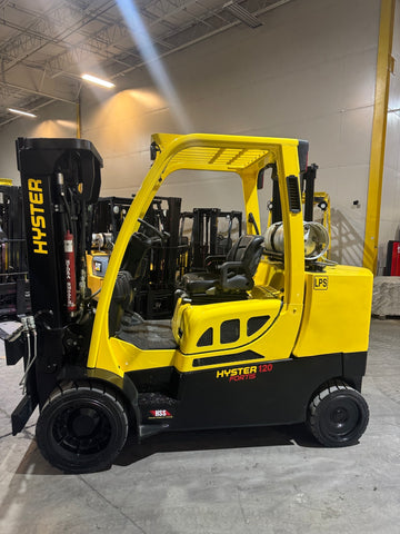 2021 HYSTER S120FT 12000 LB LP GAS FORKLIFT CUSHION 86/163" 3 STAGE FULL FREE LIFT MAST (OPTIONAL SIDE SHIFT or SIDE SHIFTING FORK POSITIONER can be installed) 4 WAY PLUMBED TO CARRIAGE ONLY 1,352 HOURS STOCK # BF9354339-BUF