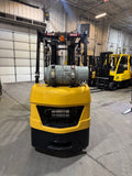 2020 CATERPILLAR 2C5000 5000 LB LP GAS FORKLIFT CUSHION 93/218" 3 STAGE MAST SIDE SHIFTING FORK POSITIONER TREADED TIRES 883 HOURS PLUMBED 4 WAYS TO CARRIAGE STOCK # BF9128249-BUF