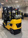 2020 CATERPILLAR 2C5000 5000 LB LP GAS FORKLIFT CUSHION 93/218" 3 STAGE MAST SIDE SHIFTING FORK POSITIONER TREADED TIRES 883 HOURS PLUMBED 4 WAYS TO CARRIAGE STOCK # BF9128249-BUF