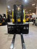 2017 HYSTER H120FT 12000 LB DIESEL FORKLIFT PNEUMATIC 99/134" 2 STAGE MAST ENCLOSED CAB WITH SIDE SHIFTING FORK POSITIONER ONLY 1827 HOURS PLUMBED 4 WAYS TO CARRIAGE STOCK # BF9236719-BUF