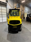 2017 HYSTER H120FT 12000 LB DIESEL FORKLIFT PNEUMATIC 99/134" 2 STAGE MAST ENCLOSED CAB WITH SIDE SHIFTING FORK POSITIONER ONLY 1827 HOURS PLUMBED 4 WAYS TO CARRIAGE STOCK # BF9236719-BUF