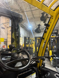 2021 HYSTER H60FT 6000 LB LP GAS FORKLIFT PNEUMATIC 89/188" 3 STAGE MAST SIDE SHIFTING FORK POSITIONER ENCLOSED CAB LP GAS 991 HOURS PLUMBED 4 WAYS TO THE CARRIAGE STOCK # BF9184129-BUF