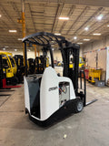 2014 CROWN RC-5530-30 3500 LB ELECTRIC FORKLIFT STAND UP STOCK ORDER PICKER CUSHION 87/190 3 STAGE MAST STOCK # BF945189-BUF - United Lift LLC